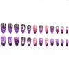 Press on Nails Medium Almond Fake Nails Purple False Nails