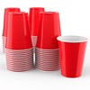 YARIX Plastic Cups- Red Drinking Cups-Red Cups 50 Pcs (12