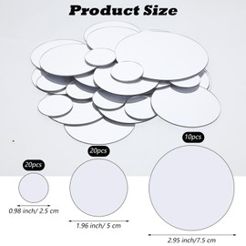50Pcs Round Mirrors for Centerpieces,3 Sizes Circle Mirror Centerpieces for Tables,Mirror Tiles for Wall Table,Acrylic Wall Stickers Small Round Small Lens for Crafts Looking Glass Adhesive Tiles Home