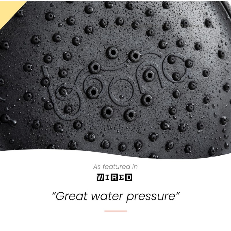 The Showerhead by Boona (Midnight Black) - Max Pressure