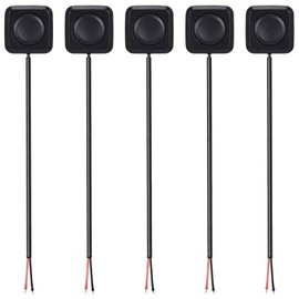 KDSSYFT Push Button High Head Set of 5 with Soldered Wire, Mounting Diameter 0.5 inches (12 mm) (B)