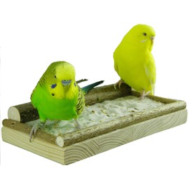 VogelKing Seat board for birds, small, medium, large, bird seat board for sand and feed, popular with budgies, finches, cockatiels, small parrots and much more.
