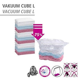 Wenko 3792765100 vacuum cube S storage bag, polyethylene, transparent