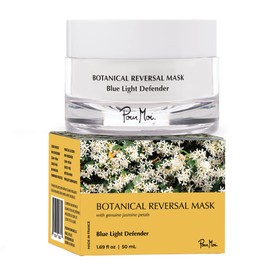 Pour Moi Botanical Reversal Mask | Blue Light Correcting Gel Mask for All Skin Types feat. Jasmine Flower & Buddleja Flower Extract to Clarify, Tone & Protect Skin