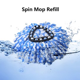 WANGCL 4 Pack Spin Mop Replacement Head for O-Cedar EasyWring RinseClean Microfiber Spin Mop Replacement Head for 2 Tanks System（ Blue