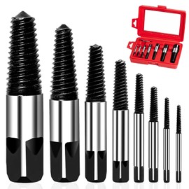 MSIHEY Schraubenausdreher 8er Set Linksausdreher Set Screw Extractor Schrauben Ausdrehwerkzeug zum Lösen und Entfernen von Festsitzenden oder Abgebrochenen Schrauben