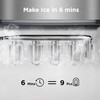 Silonn Countertop Ice Maker, 9 Ice Cubes in 6 Mins,