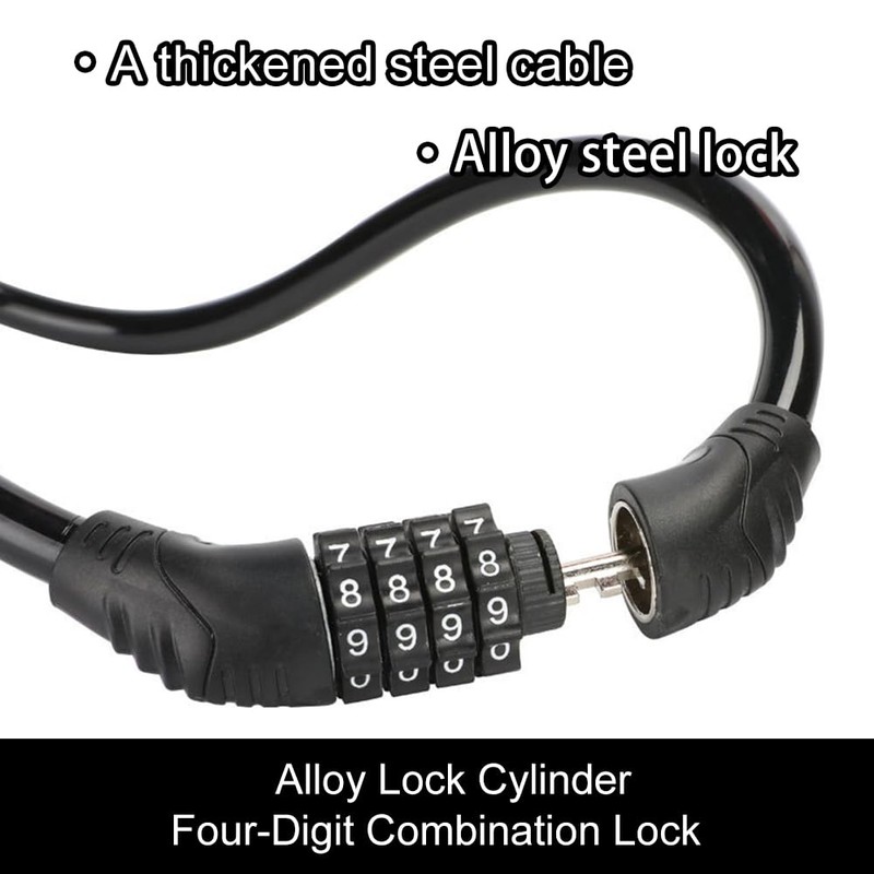 Bicycle lock, combination lock, bicycle 4-digit, pram lock, anti-theft, children's