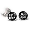 SharedImagination Don't Open Dead Inside Cufflinks, Walking Dead Tie Clip,