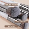 Set 25 Brochas De Maquillaje Profesionales Alta Calidad Color Blanco/Negro