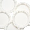 CafeTEq Bagasse Heavy-Duty White Round Plates Super Rigid Disposable Eco