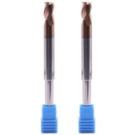 BestParts High Performance 2Pcs 37° Helix Solid Carbide End Mill for Aluminum - ZRN Coated, 3 Flute, 5/16" Cutting Diameter, 1/4" Reduced Shank for Router, 1/2" Length of Cut, 3-3/4" Overall Length