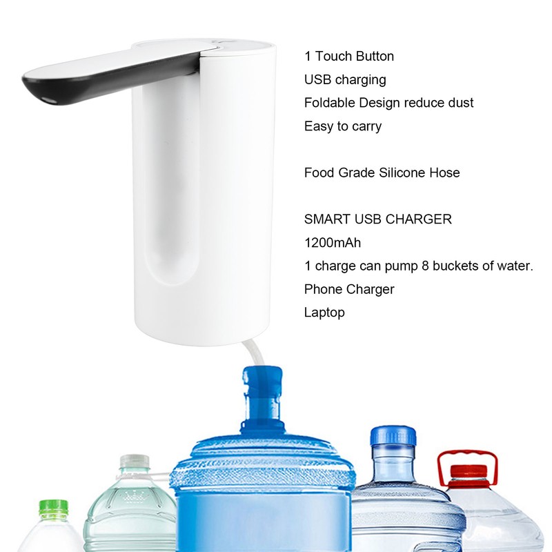 Foldable Water Dispenser Portable Water Bottle Pump USB Charging Electric