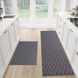 NINXANG Hallway Runner Rug 3FTx6FT Washable Non-Slip Rubber Back Area Rug Indoor Outdoor Rug Carpet Door Mat for Floor Entryway Bathroom Laundry Room Foyer Balcony Kitchen Bedroom Black&White