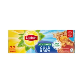 Lipton Decaf Cold Brew Iced Tea Bags, Family Size Zero Calories, Easy-To-Make with no boiling needed, 66 Total Tea Bags (22ct - Pack of 3)