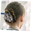 SAFIGLE Rhinestone Flower Hair Clip Bun Maker Versatile Hairstyle Shaper