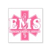 CafePress Star of Life Pink EMS Wor Square Sticker 3