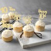 Paquete de 30 adornos para magdalenas de feliz décimo cumpleaños