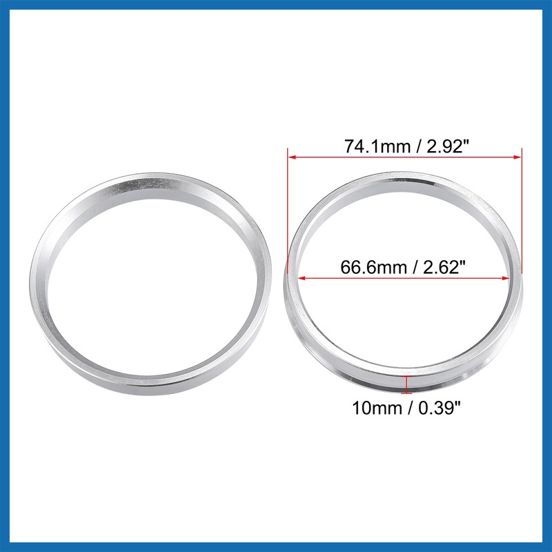 A ABSOPRO 4pcs Auto Hub Centric Rings Wheel Bore Center