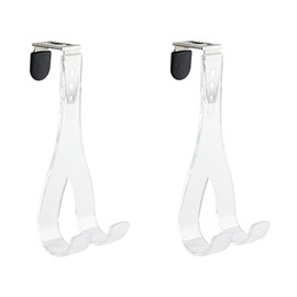 NewTalent Set of 2pcs Adjustable Over The Door Hooks for Hanging, for Living Room, Bathroom, Bedroom, Kitchen Hanging Clothes, Towels, Hats, Coats, Bags