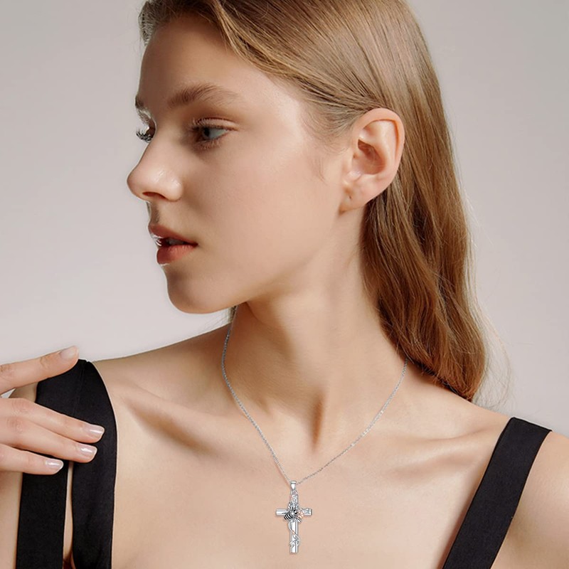 MISTBEE Bee Necklace Cross Jewelry Gifts 925 Sterling Silver Cross