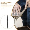VILLCASE Half Round Wax File, 8'' Double Ended Flat Wax