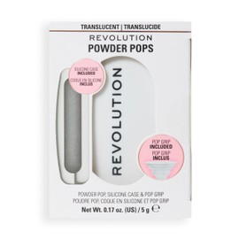 Revolution Powder Pops, Powder Compact, Blurs Skin & Controls Shine, Acai Berry & Hyaluronic Acid, Includes Case & Pop Grip, Vegan & Cruelty-Free, Translucent, 5g