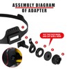 ELESEDI Universal Hard Hat Adapter Replacement Speedyloop Suspension, Adjustable Clip-On