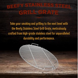 Big Poppa's Beefy Stainless Steel Grill Grate (21.5”) – Fits 55 Gallon Drum and Big Poppa's Drum Smoker Kit – Heavy-Duty Round Grill Grate Upgrade for Custom BBQ Setups