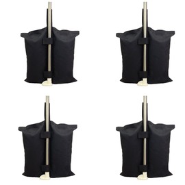 YELAIYEHAO Grade Heavy Duty Double-Stitched Weights Bag, Leg Weights for Pop up Canopy Tent Weighted Feet Bag Sand Bag outdoor bag Black (4PCSX17X15.8 INCH, Black)