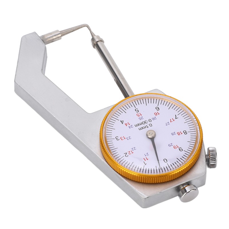 Curved Head Thickness Gauge Dial Lockable 0 to 30mm Range