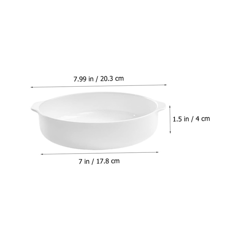 Ipetboom Ceramic Pan with Double Handles Deep Baking Dish for