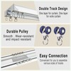 Silent Double Row Ceiling Curtain Track, Heavy-Duty Curtain Double Track