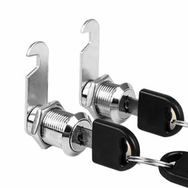 SHULLIN 2 Pack Security Mailbox Lock Cupboard Cabinet Door Locks 18x16mm Cabinet Drawer Security Cam Lock Lockers Cupboards Door Letter Box Locks with 4 Keys for File Wardrobe Office Computer Desk