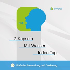 Ashwagandha Кapseln hochdosiert 800 mg Tagesdosis - 100 Kapseln = 50 Tage Aschwaganda Schlafbeere mit Vitamin B6 von BIOHERBA