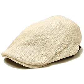 Happy Hat, Large Size, 24.4 inches (62 cm), Brim Length, Thin Knit, Loose Fit Big Hunting, beige