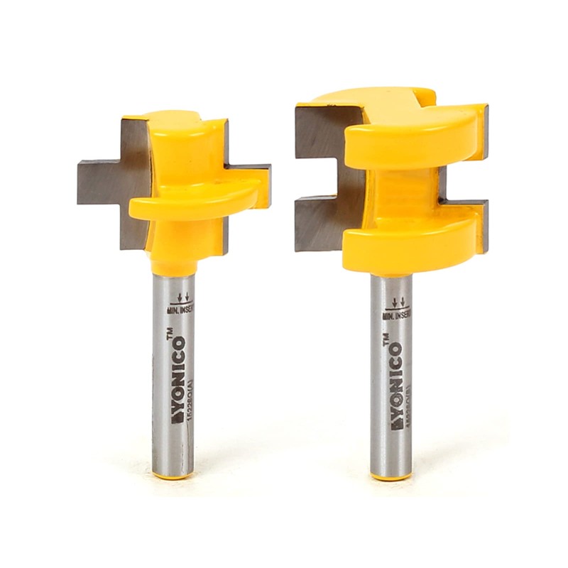 YONICO Router Bits Tongue & Groove Set 3/4-Inch 2 Bit
