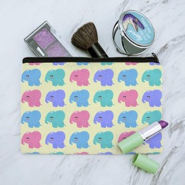 Cute Kawaii Baby Elephants Pattern Makeup Cosmetic Bag Organizer Pouch