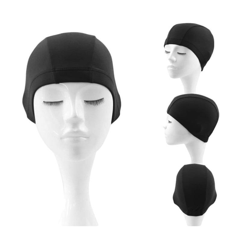 TRADERPLUS 4 Pack Nylon Spandex Fabric Swimming Cap Lycra Cloth