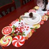 Simhomsen Embroidered Christmas Holiday Candy Cane Table Runner (14×68 Inches)