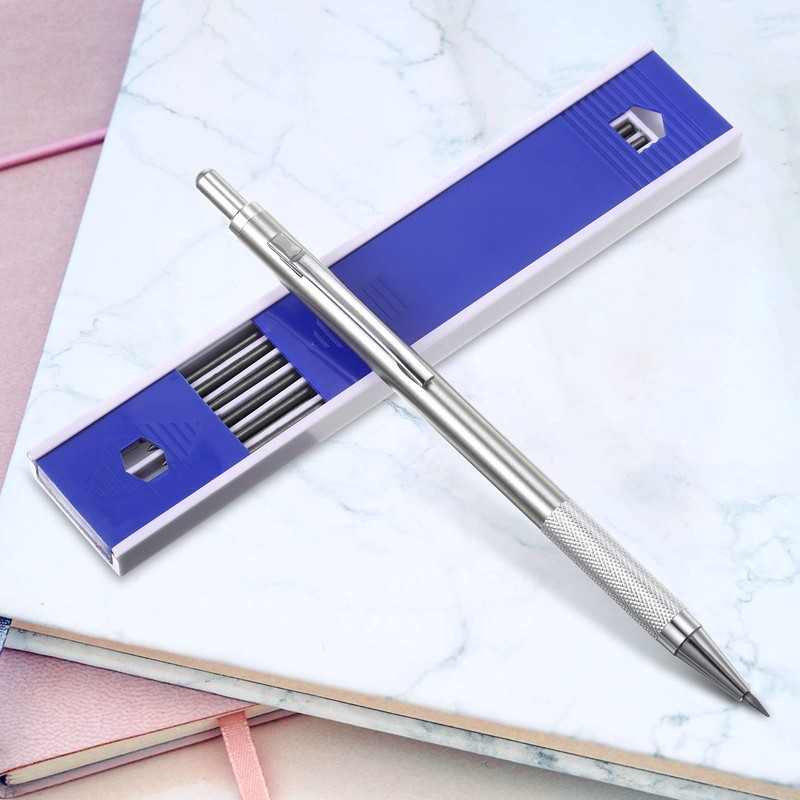 Full Metal Mechanical Pencil 2.0 mm Mechanical Lead Holder Clutch