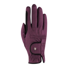 Roeckl Sports equestrian gloves LONA, ladies summer riding glove, grape wine 8.5