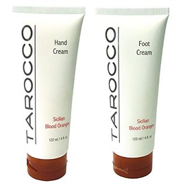 Baronessa Cali Tarocco Sicilian Blood Orange Foot Cream and Hand Cream Set - Refreshing and Moisturizing - 4 Ounce