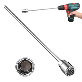 Caravan Crank for Cordless Screwdriver, Caravan Cordless Screwdriver Attachment Extension, Extension Crank with 19 mm Nut for Crank Supports, Caravan Jack Stand Length 30 cm for Motorhome and Caravan