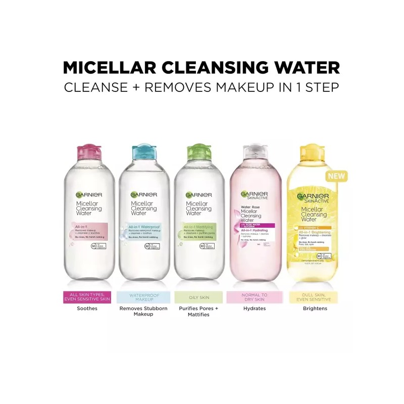 Garnier 가니어 미셀라 워터 포 워터프루프 메이크업 보습 페이셜 클렌저