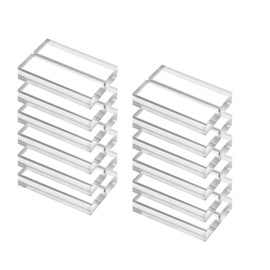 zaoalife 12pcs Acrylic Place Card Holder, Name Card Holder Stands,2 Inch Clear Business Card Holder Table Number Holder, for Photos Memos Sign