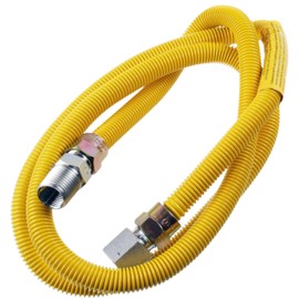Supplying Demand 203-3132 Dryer Gas Hose With Fittings Compatible With 1/2" MIP x 1/2" FIP Hose Connections (5 Feet)