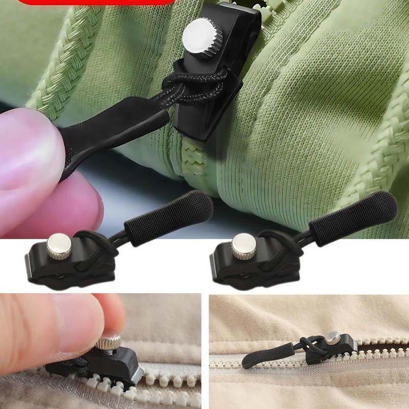 Zipper Pull Replacement Kit, 9-Pack 3-Sizes Instant Zip Fixer with