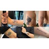 2 Blätter Temporäres Lotusblumen Tattoo Blumen Semi-Permanentes Tattoo GZ502 503