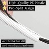 White Corrugated Conduit Split Plastic Flexible Cable Tidy Solution Tube
